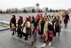 Carollers in Kyiv